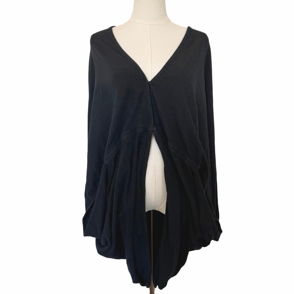 Lululemon (OS) Savasana Wrap Black Oversized Draped Cape Cardigan Yoga
